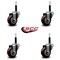 Service Caster 3'' Maroon Poly Wheel Swivel 3/4'' Expanding Stem Caster Set, 4PK SCC-EX20S314-PPUB-MRN-34-4 - alternate 2